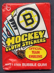 1974/75 Topps Hockey Cloth Stickers Unopened Wax Pack