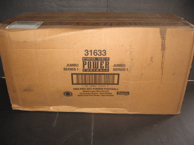 1993 Pro Set Power Football Series 1 Jumbo Case (18 Box)