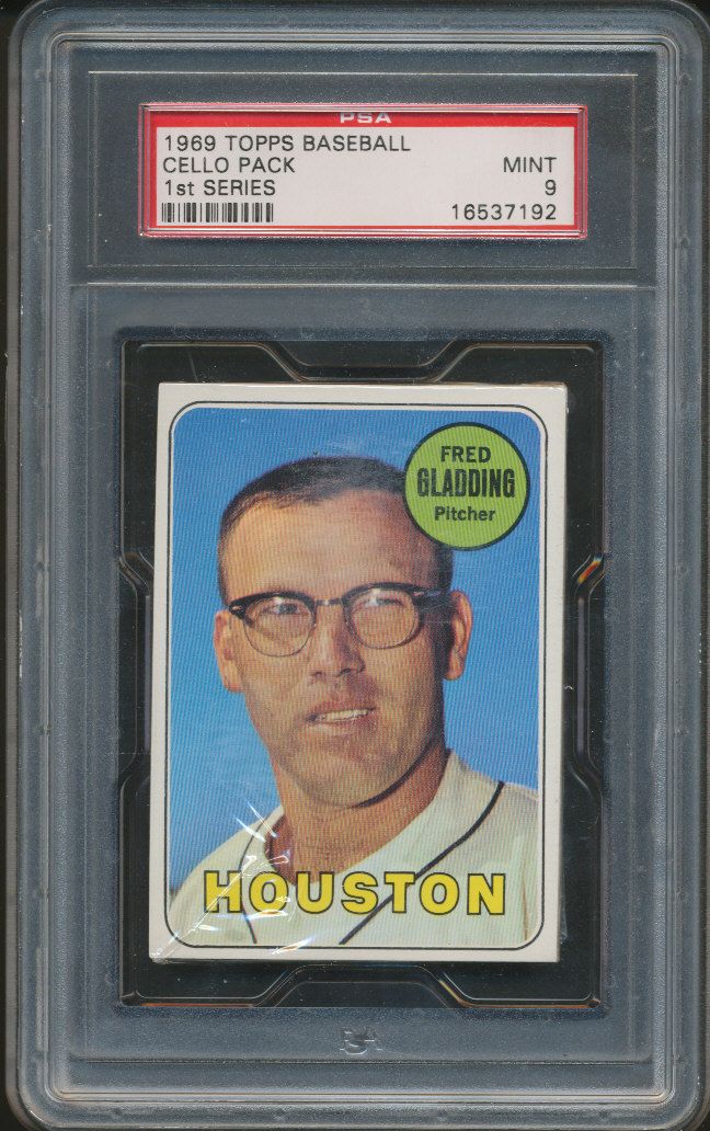 1969 Topps Baseball Unopened 1st Series Cello Pack PSA 9