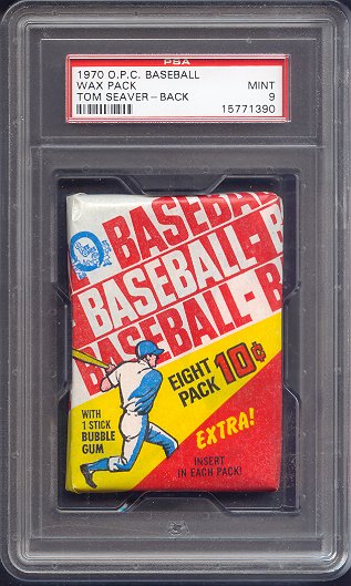 1970 OPC O-Pee-Chee Baseball Unopened Wax Pack PSA 9