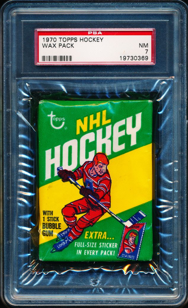 1970/71 Topps Hockey Unopened Wax Pack PSA 7