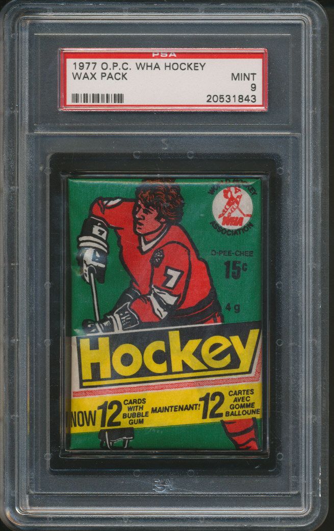1977/78 OPC O-Pee-Chee WHA Hockey Unopened Wax Pack PSA 9