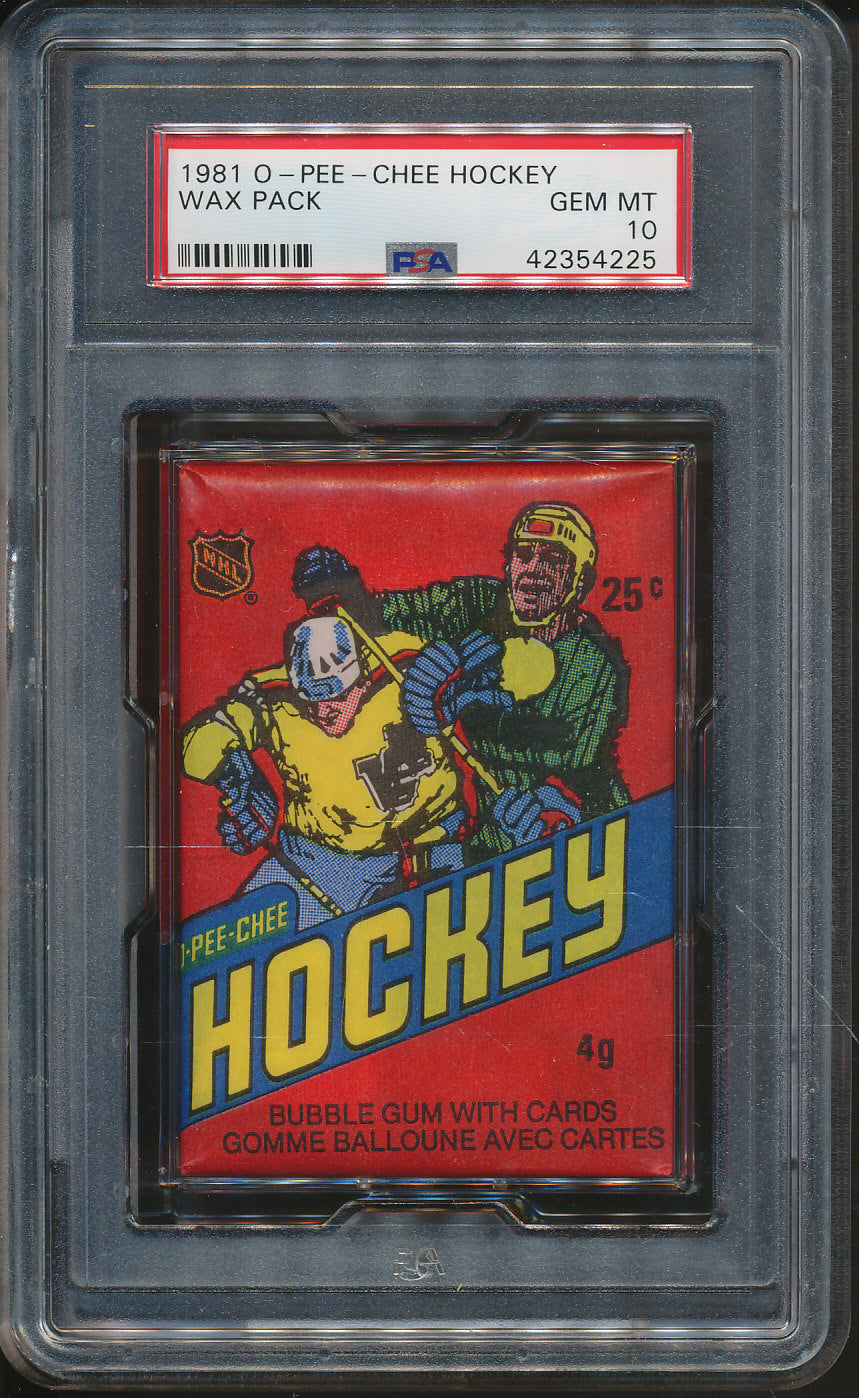 1981/82 OPC O-Pee-Chee Hockey Unopened Wax Pack PSA 10