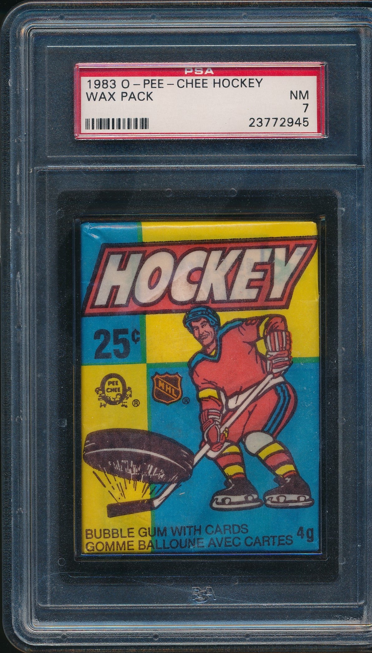 1987/88 OPC O-Pee-Chee Hockey Unopened Wax Pack PSA 8