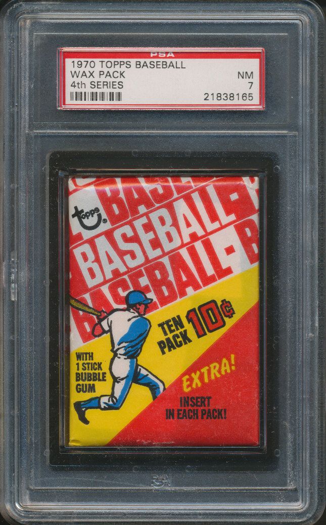 1970 Topps Baseball Unopened Series 4 Wax Pack PSA 7