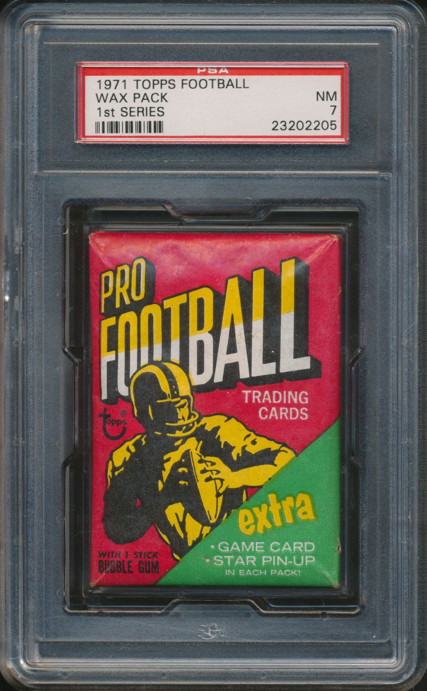 1971 Topps Football Unopened Series 1 Wax Pack PSA 7