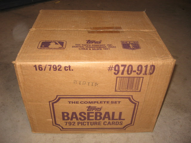 1991 Topps Baseball Factory Set Case (Holiday) (16 Sets)