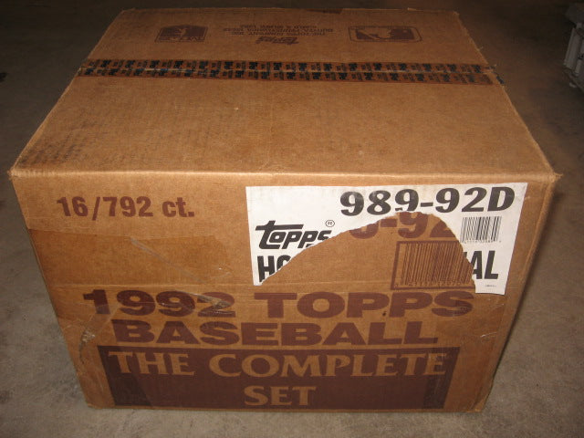 1992 Topps Baseball Factory Set Case (Holiday) (16 Sets)