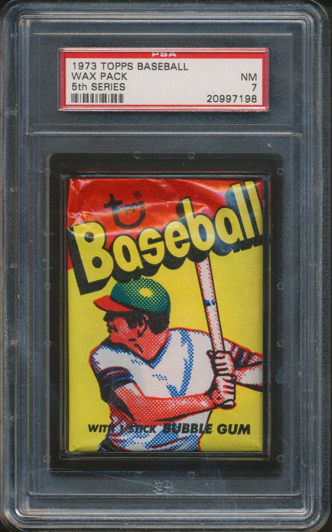 1973 Topps Baseball Unopened Series 5 Wax Pack PSA 7