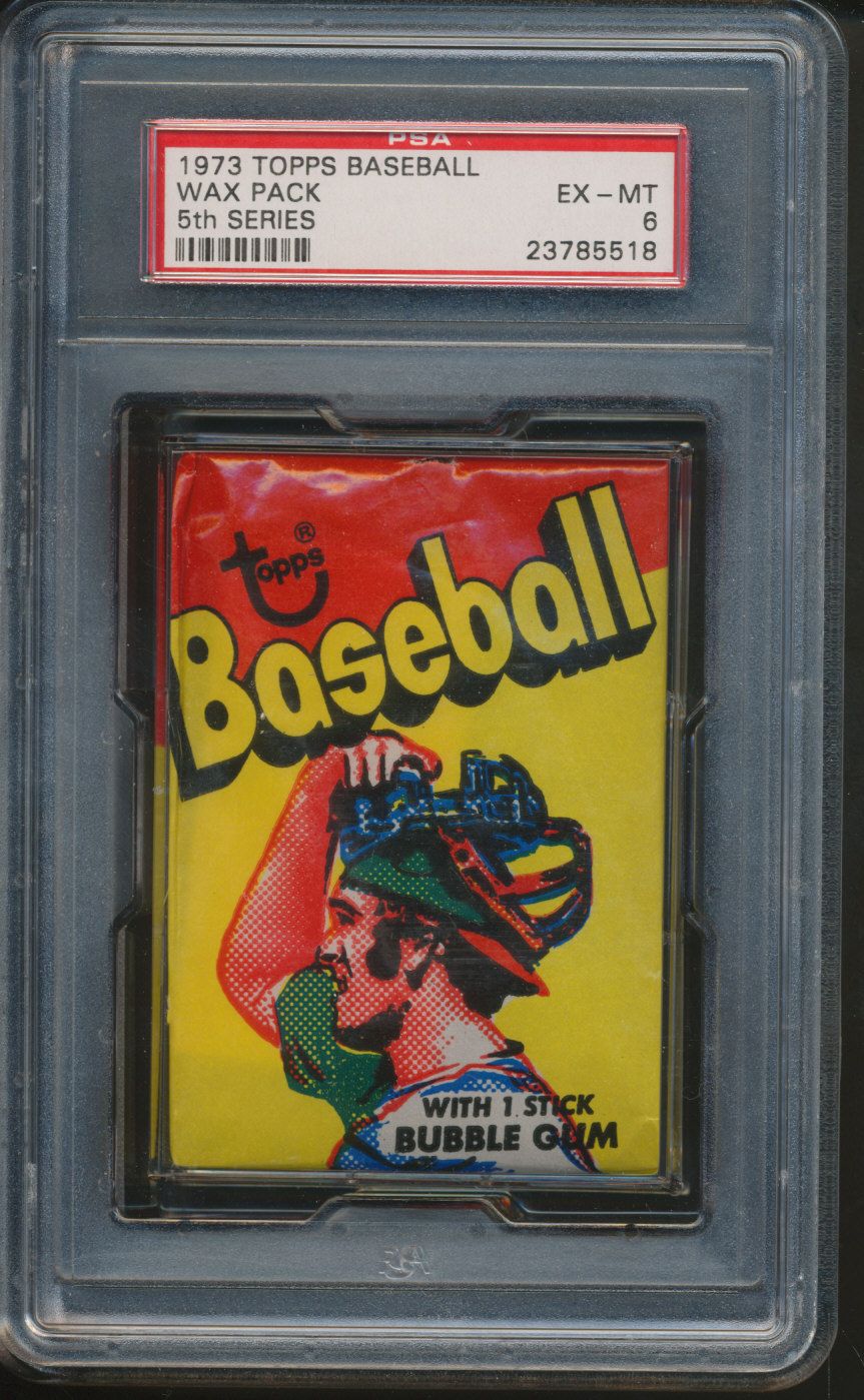 1973 Topps Baseball Unopened Series 5 Wax Pack PSA 6