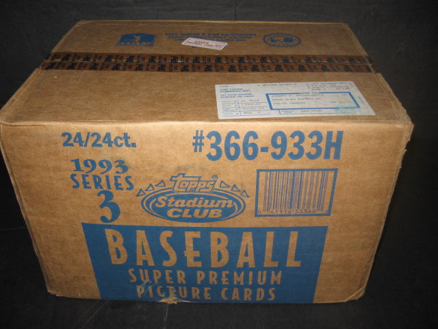 1993 Topps Stadium Club Baseball Series 3 Case (24 Box)