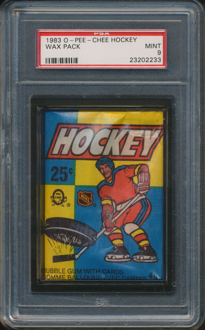 1983/84 OPC O-Pee-Chee Hockey Unopened Wax Pack PSA 9