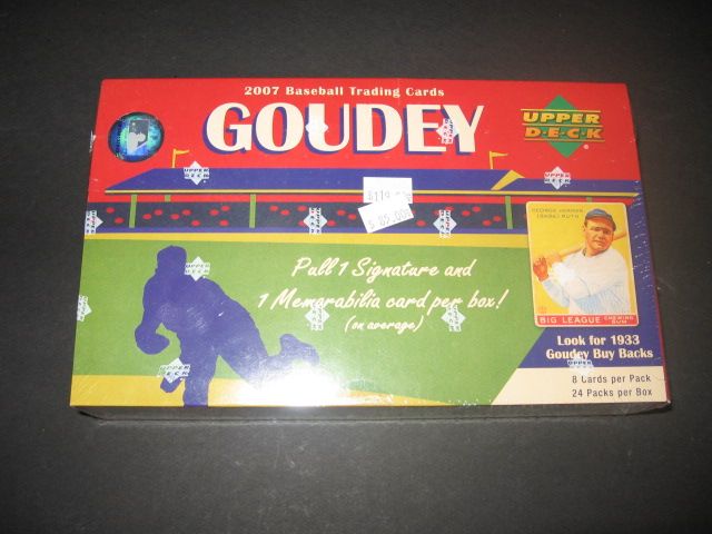 2007 Upper Deck Goudey Baseball Box (Hobby)