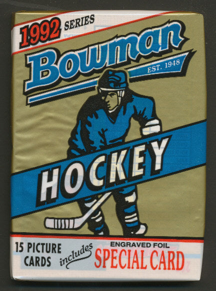 1992/93 Bowman Hockey Unopened Pack