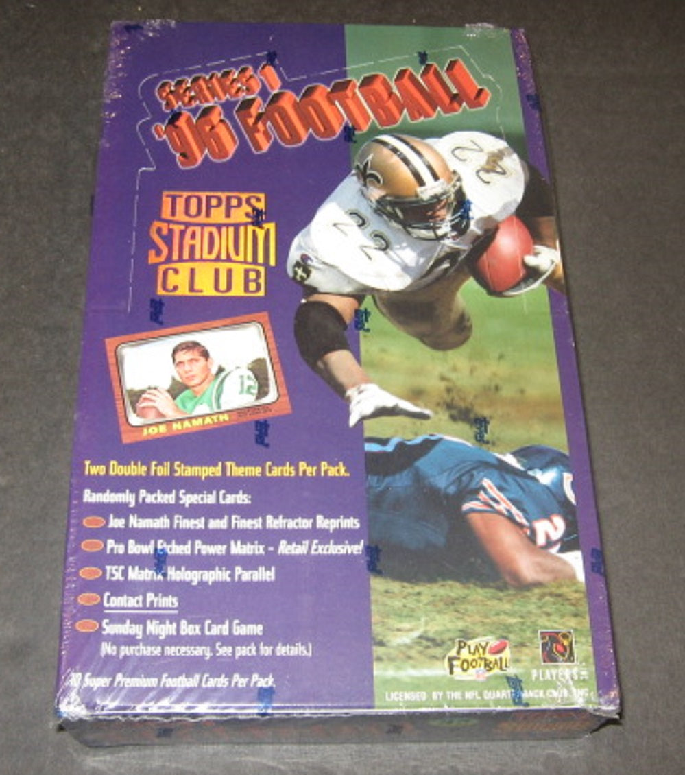 1996 Topps Stadium Club Football Series 1 Box (Retail) (24/10)