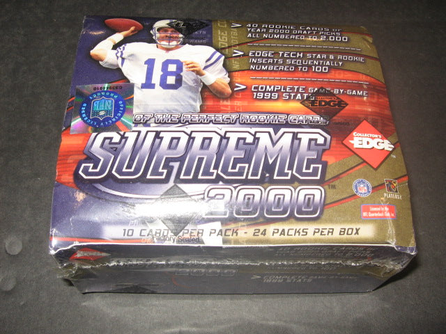2000 Collectors Edge Supreme Football Box (Hobby)