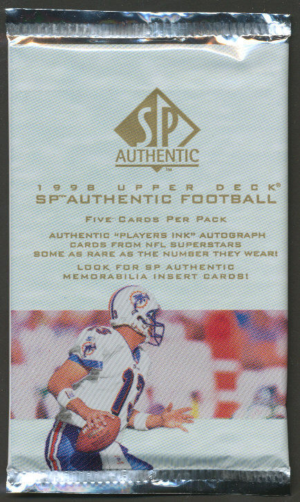 1998 Upper Deck SP Authenitc Football Unopened  Pack