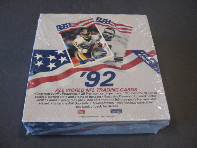 1992 All World NFL Football Jumbo Box