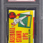 1964 Topps Baseball Unopened Stand Up 1 Cent Wax Pack PSA