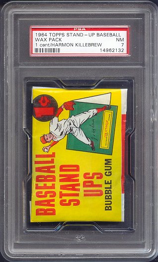 1964 Topps Baseball Unopened Stand Up 1 Cent Wax Pack PSA