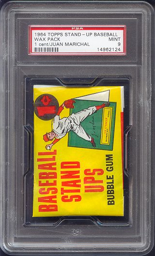 1964 Topps Baseball Unopened Stand Up 1 Cent Wax Pack PSA 9 Marichal