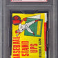 1964 Topps Baseball Stand Up Unopened 1 Cent Wax Pack PSA