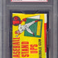 1964 Topps Baseball Stand Up Unopened 1 Cent Wax Pack PSA