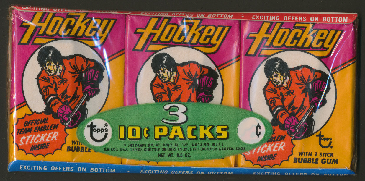 1973/74 Topps Hockey Unopened Wax Pack Tray (Authenticate)