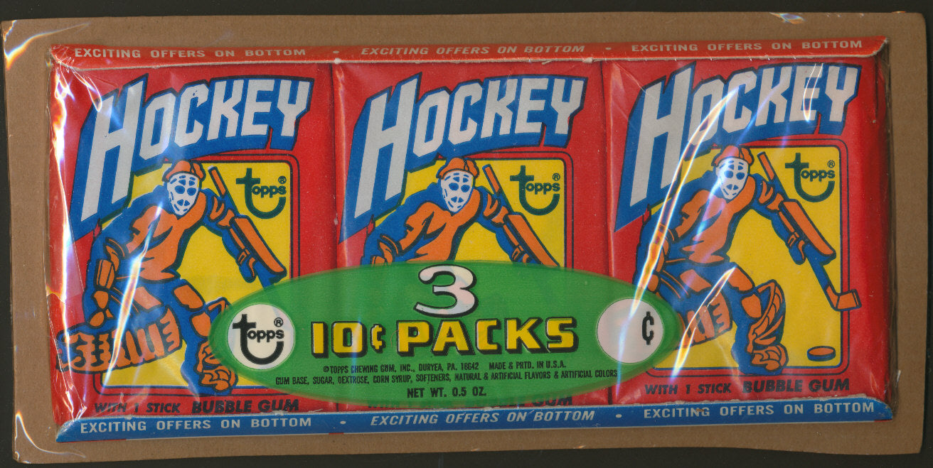 1972/73 Topps Hockey Unopened Wax Pack Tray