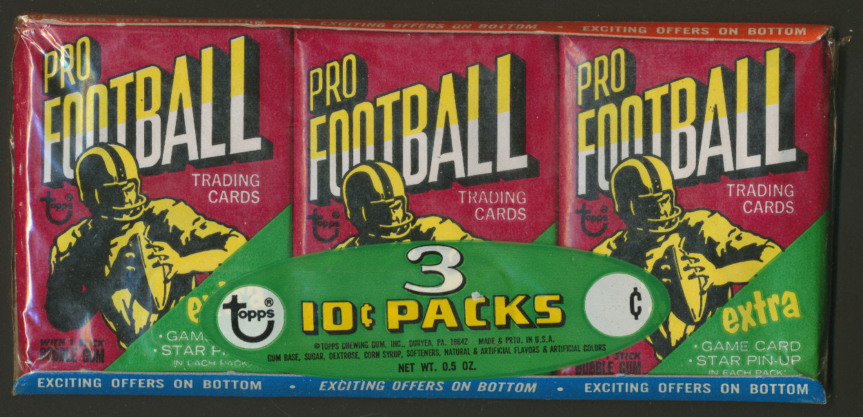 1971 Topps Football Unopened Wax Pack Tray