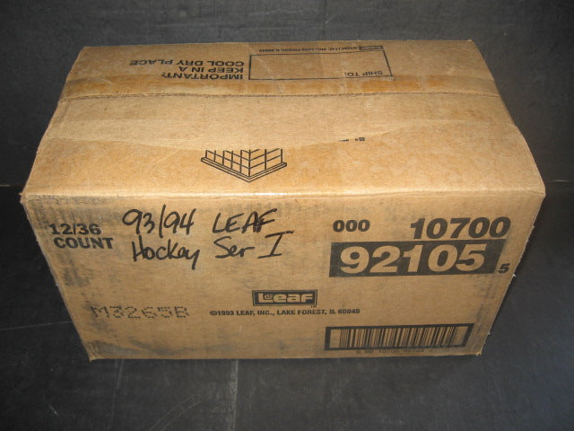 1993/94 Leaf Hockey Series 1 Case (12 Box) (92105)