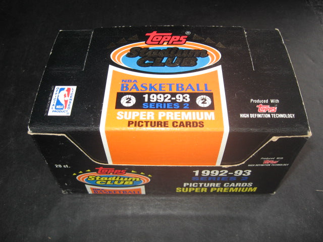 1992/93 Topps Stadium Club Basketball Series 2 Jumbo Box