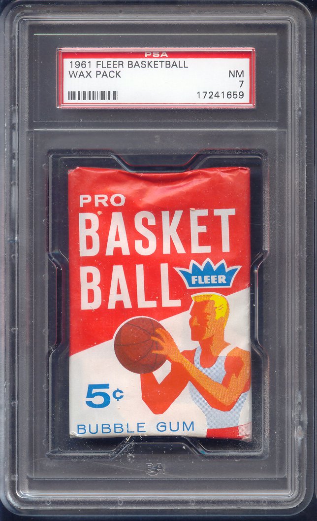 1961 1961/62 Fleer Basketball Unopened Wax Pack PSA 7