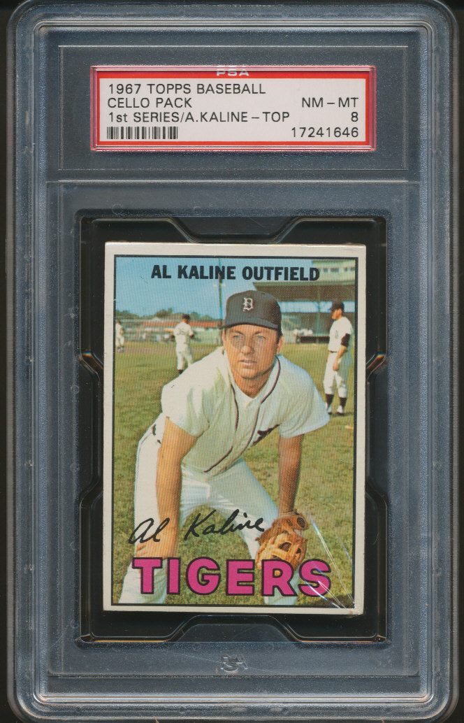 1967 Topps Baseball Unopened 1st Series Cello Pack PSA 8