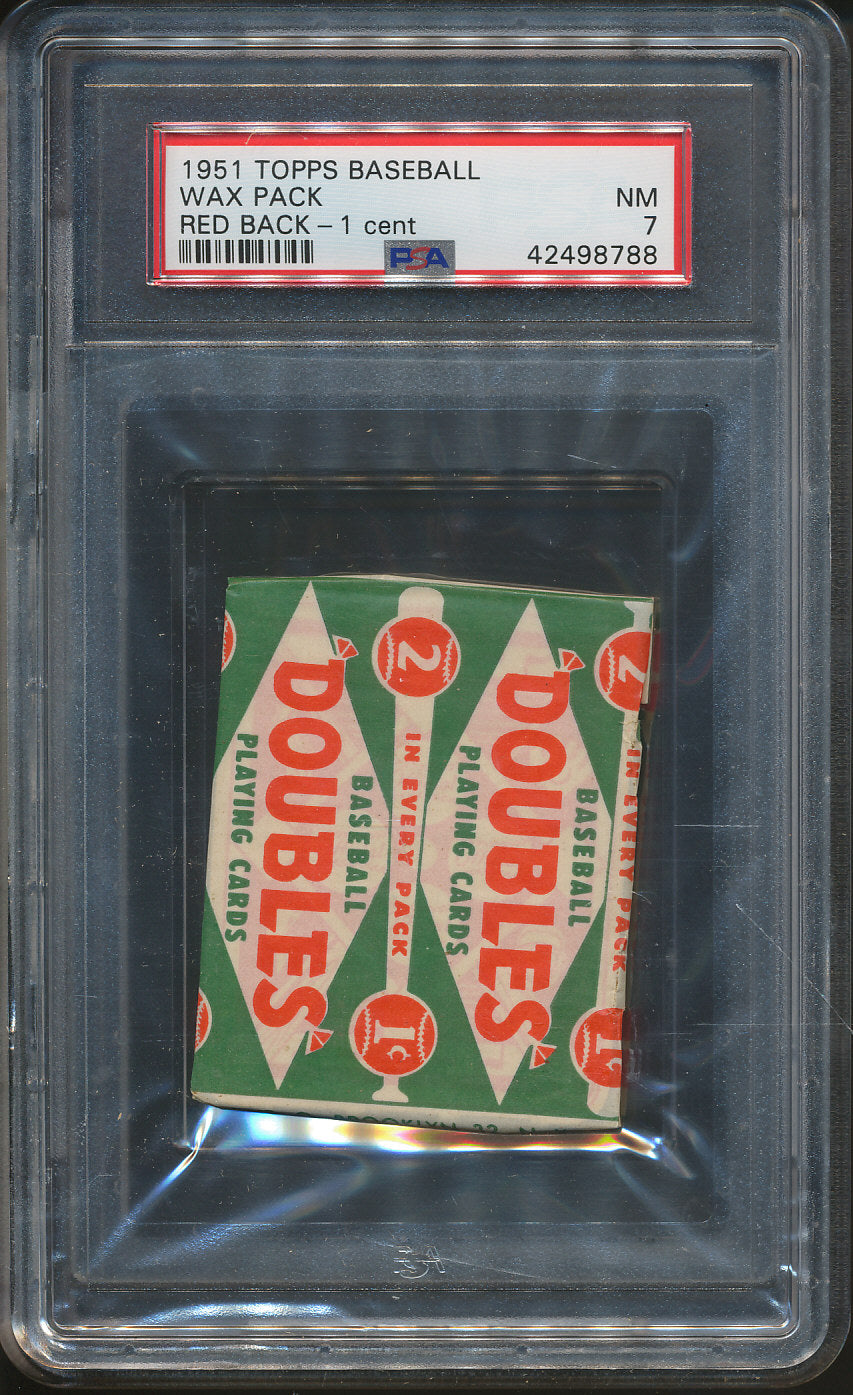 1963 Topps Baseball Unopened 1 Cent Wax Pack PSA 8