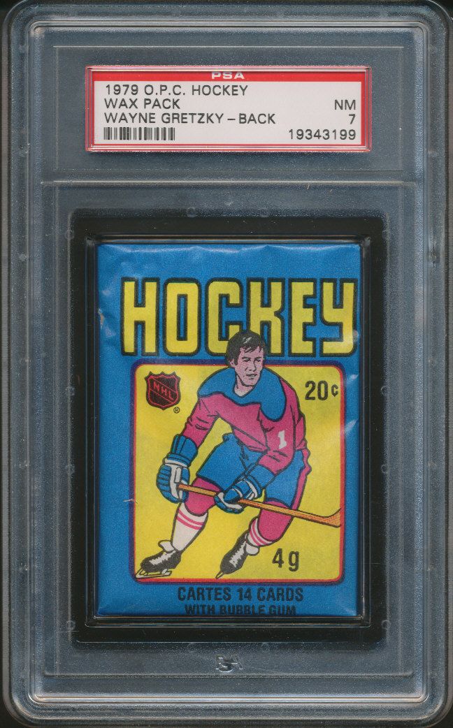 1979 1979/80 OPC O-Pee-Chee Hockey Unopened Wax Pack PSA Gretzky Back