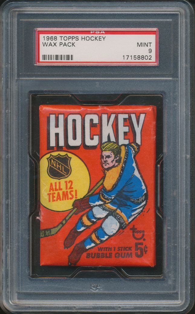 1968 1968/69 Topps Hockey Unopened Wax Pack PSA 9