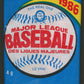 1986 OPC O-Pee-Chee Baseball Unopened Wax Pack