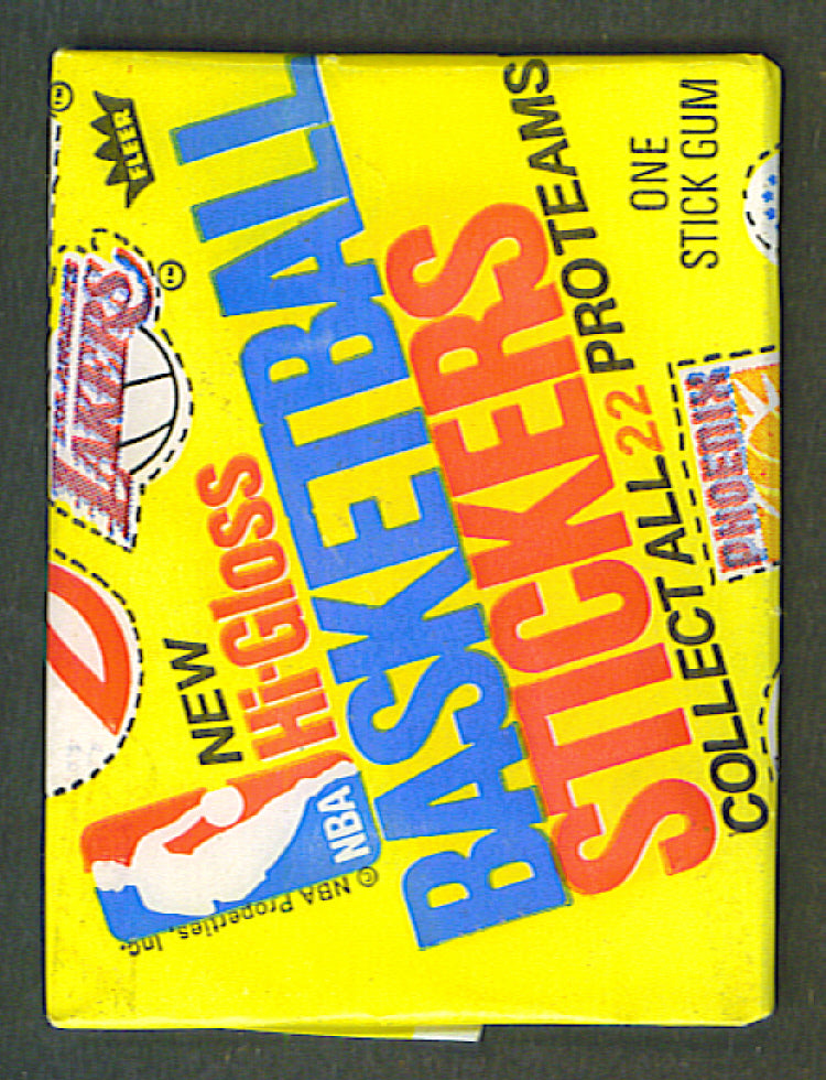 1976/77 Fleer Basketball Stickers Unopened Wax Pack