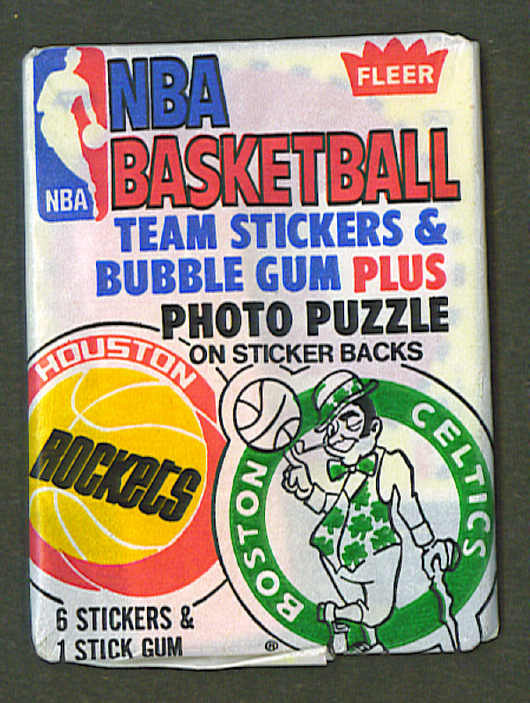 1981/82 Fleer Basketball Stickers Unopened Wax Pack