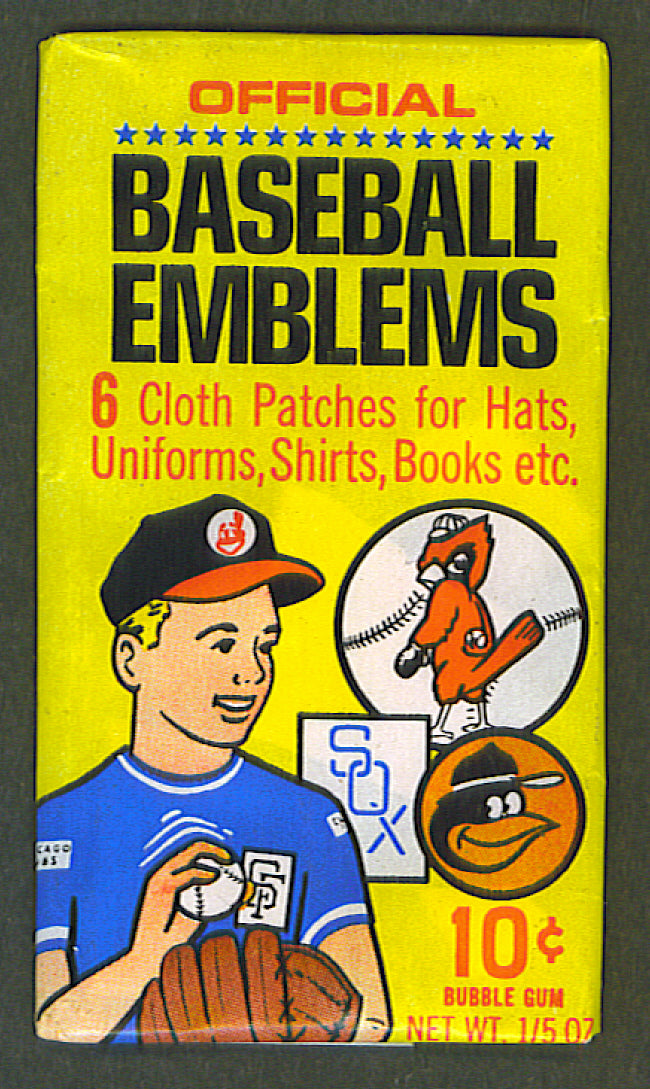 1968 Fleer Baseball Emblems Unopened Wax Pack