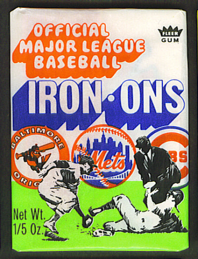 1968 1970 Fleer Baseball Iron Ons Unopened Wax Pack