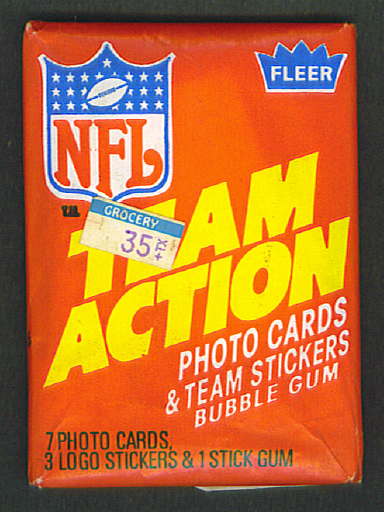 1983 Fleer In-Action Football Unopened Wax Pack