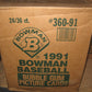 1991 Bowman Baseball Case (24 Box)