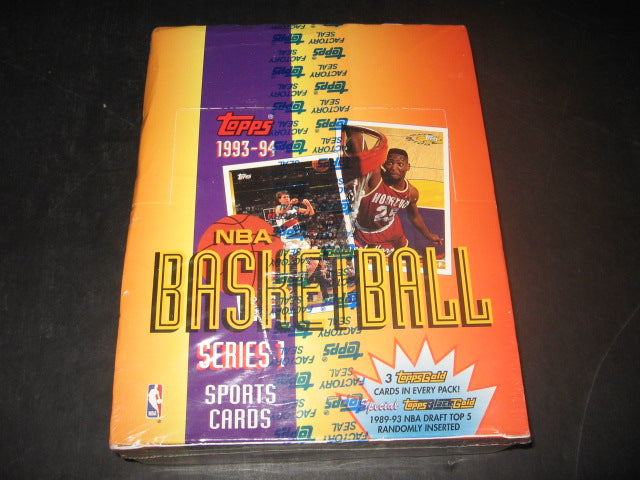 1993/94 Topps Basketball Series 1 Rack Box