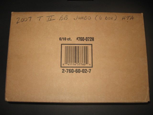 2007 Topps Baseball Series 2 Jumbo Case (HTA) (6 Box)