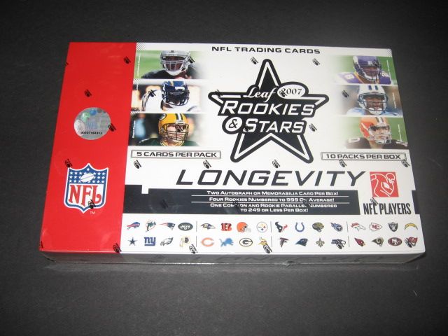 2007 Leaf Rookies & Stars Longevity Football Box (Hobby)