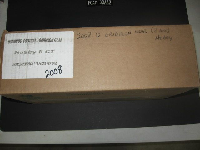 2008 Donruss Gridiron Gear Football Case (8 Box)