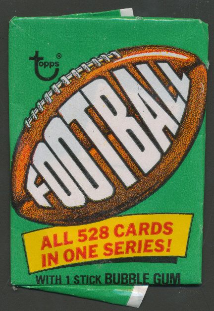 1974 Topps Football Unopened Fun Pack Wax Pack (2 Card)