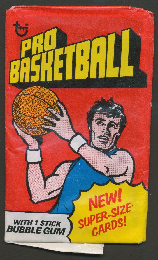 1976/77 Topps Basketball Unopened Fun Pack Wax Pack (2 Card)